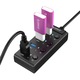 USB 3.0 Orico 4xUSB хъб, 4 бутона със светодиоди, черен