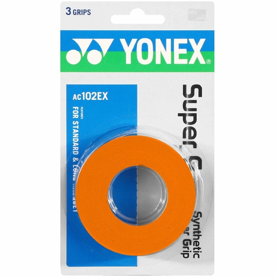 Overgrip Yonex Super Grap AC102EX, set 3 bucati, culoare portocaliu (orange)