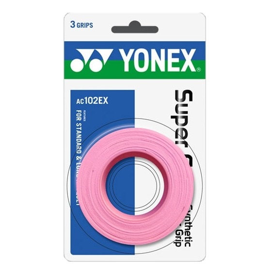 Overgrip Yonex Super Grap AC102EX, set 3 bucati, culoare roz deschis (french pink)