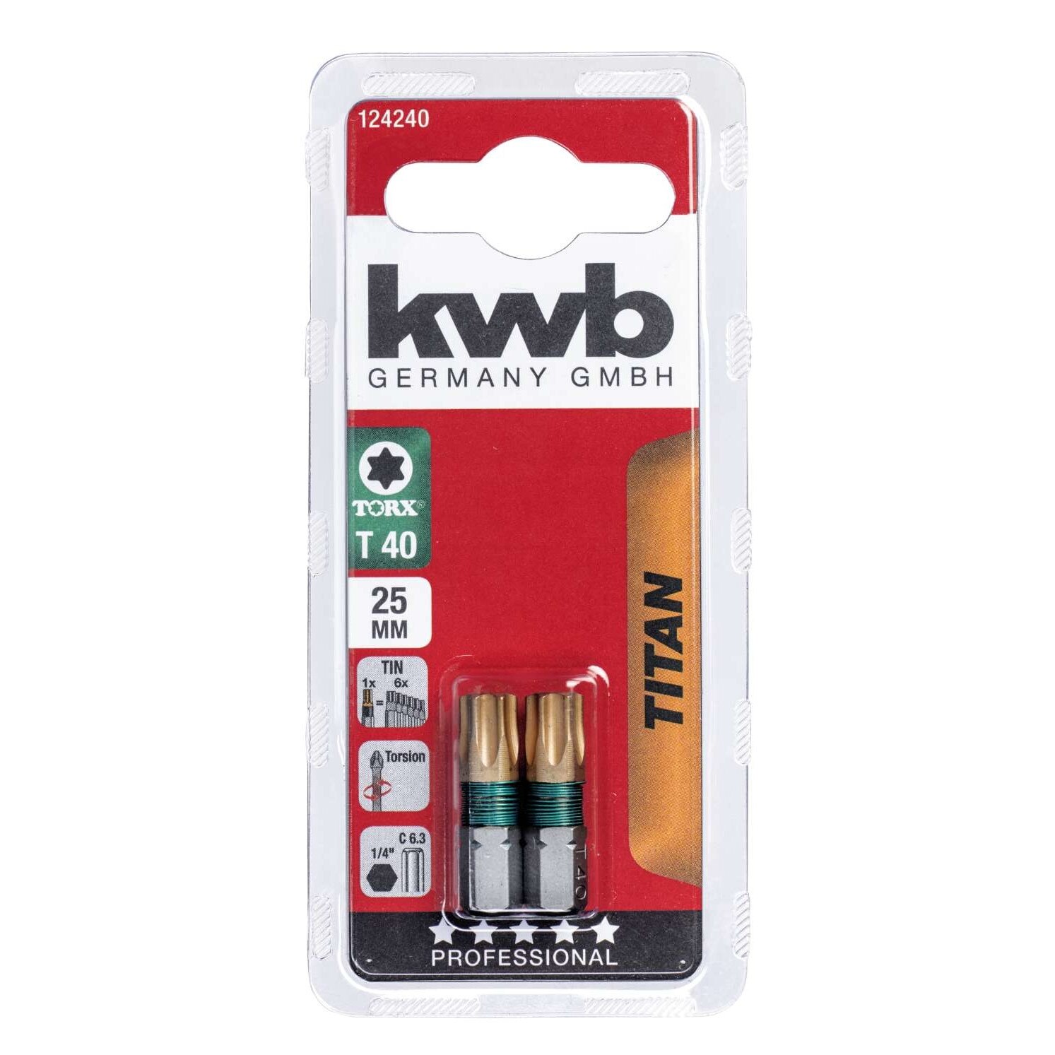 Biti Titan , 25 mm Torx T 40, KWB Professional