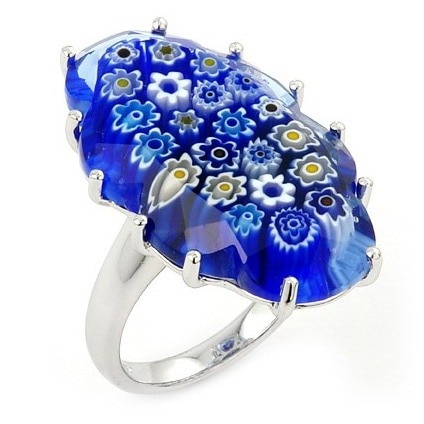 Inel elegant din argint cu sticla de murano BeSpecial ISX0313 Argint 925 rodiat, fara nichel, sticla murano