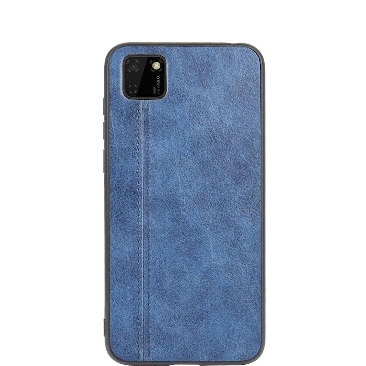 Smart Huawei Y5P bőr bevonatú kék tok
