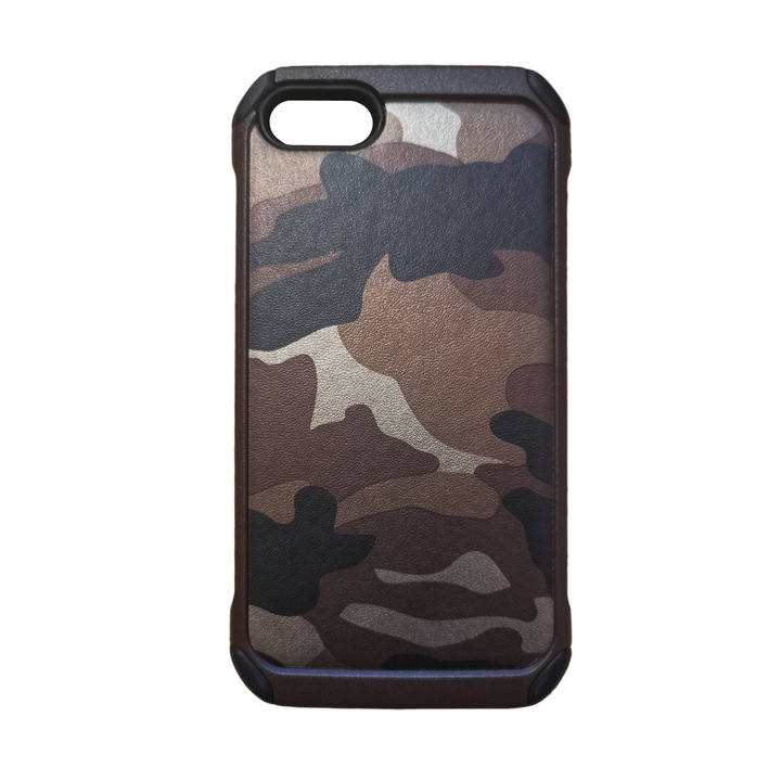 SILKASE tok iPhone SE 3 2022 készülékhez, Army Military Grade, barna Camo szín