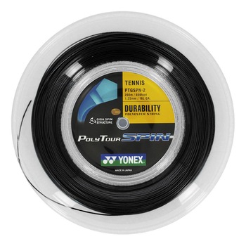 Racordaj Yonex Poly Tour Spin, 1.25mm, rola 200m, culoare negru (black) Racordaj Yonex Poly Tour Spin, 1.25mm, rola 200m, culoare negru (black)