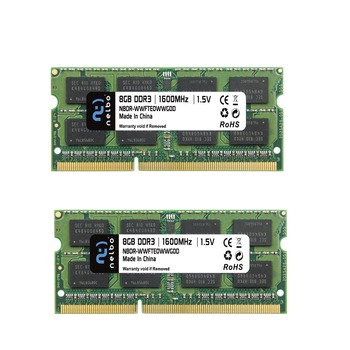 Set memorie RAM 16 GB (2x8 GB) sodimm ddr3, 1600 Mhz, Nelbo, dual channel, pentru laptop Set memorie RAM 16 GB (2x8 GB) sodimm ddr3, 1600 Mhz, Nelbo, dual channel, pentru laptop