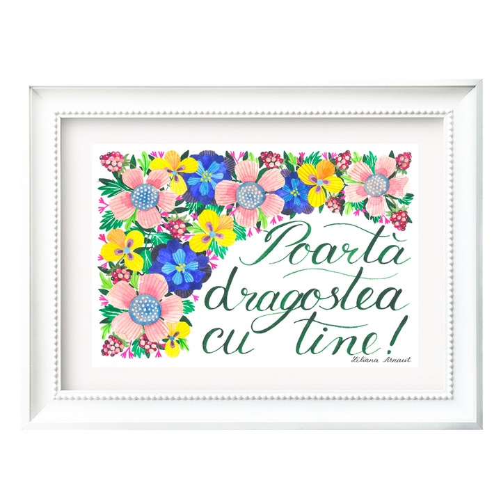 Tablou cu mesaj de iubire, cu rama, Poarta dragostea, 35X45 cm