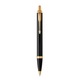 Set Stilou si Pix Parker IM Royal Black Lacquer GT cu gravura laser, cutie si Punga Parker