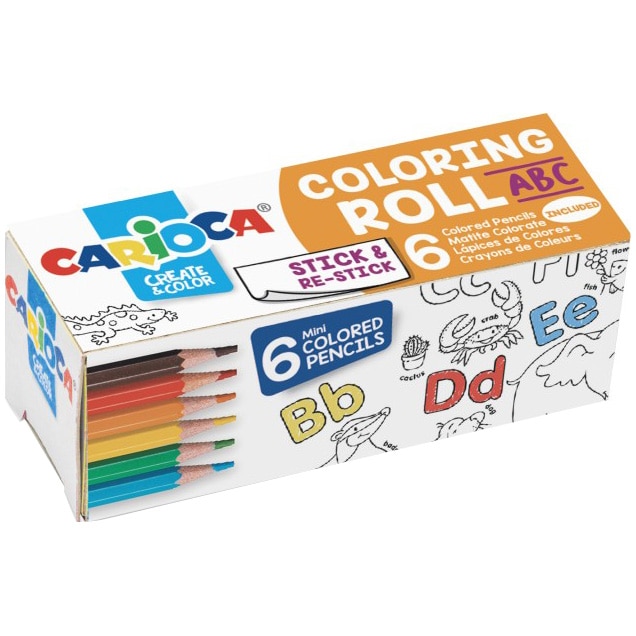 Hartie mini coloring roll Carioca 85x10 cm, ABC