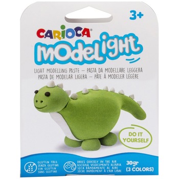 Plastilina ModeLight Carioca Dragon, 3 culori/set Plastilina ModeLight Carioca Dragon, 3 culori/set