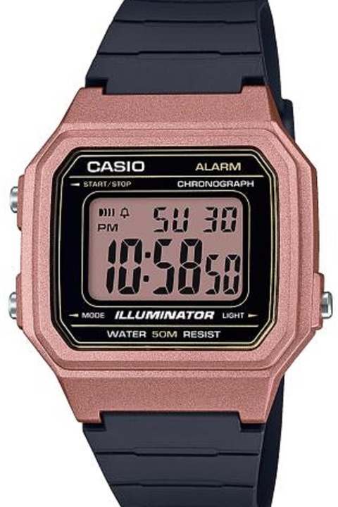 Casio, Ceas digital dreptunghiular, Negru/Roz