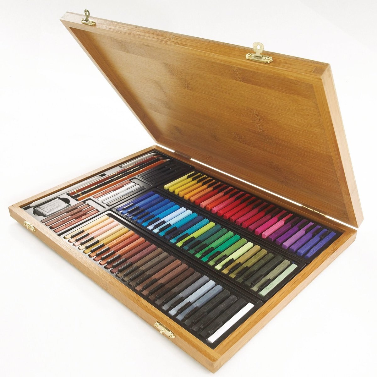 Set bambus, pastel cretat Conte Carres , 84 bucati