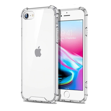 Калъф против удари Optim, За iPhone SE 2020 (SE 2), Прозрачен - eMAG.bg