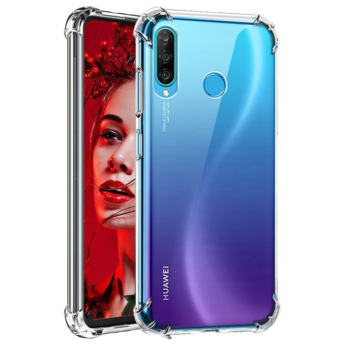 Husa Anti-Shock, Optim TPU, HQ Silicon, Premium, Huawei P30 Lite, transparent