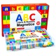 Set 253 piese cu litere alfabet si cifre magnetice, 1 tabla magnetica cu doua fete si cutie de depozitare, jucarii educative pentru copii de 3,4,5,6,7 ani