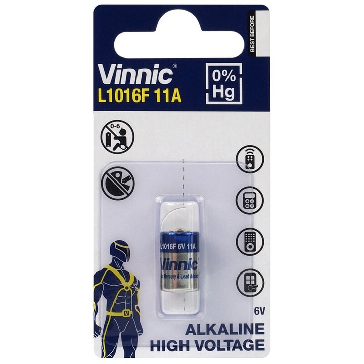 Baterie alcalina Vinnic 11A 6V, 1 bucata/blister