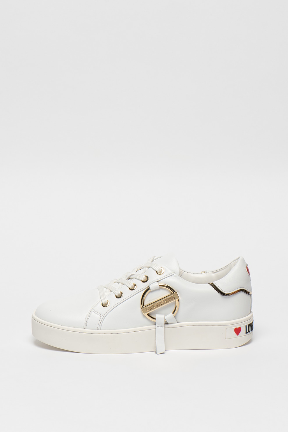 Love Moschino, Pantofi sport din piele si piele ecologica
