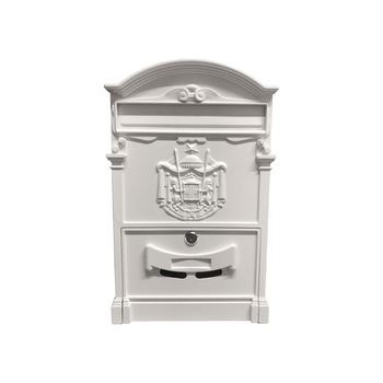 Cutie postala exterior aluminiu culoarea alb, 255x90x400mm, Ferrobrand Cutie postala exterior aluminiu culoarea alb, 255x90x400mm, Ferrobrand