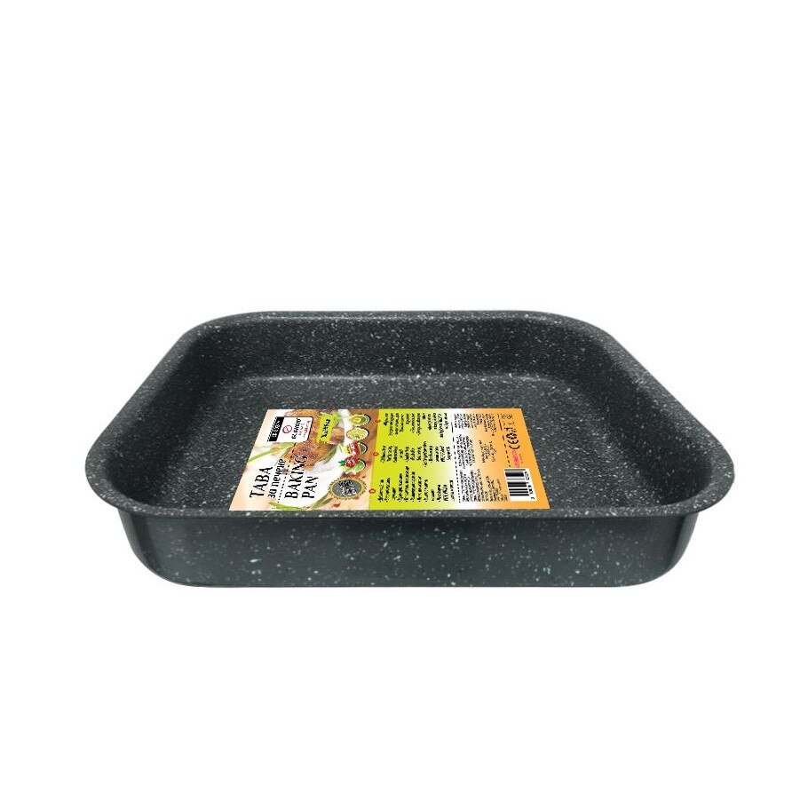 Tava Universala, Elekom, Aluminiu, Negru/Alb, 30х24х6 cm