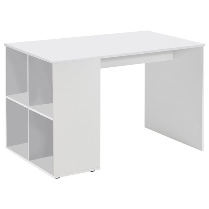 FMD íróasztal oldalpolcokkal 117 x 72,9 x 73,5 cm, Fehér
