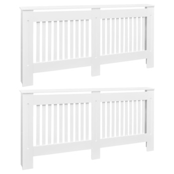 Set de 2 masti de calorifer, vidaXL, MDF,172 cm, Alb Set de 2 masti de calorifer, vidaXL, MDF,172 cm, Alb