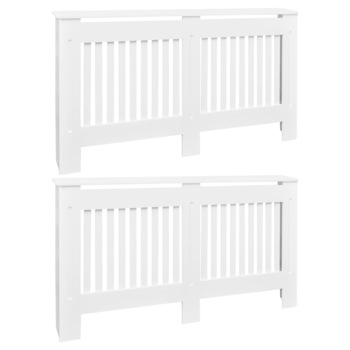 Set de 2 masti de calorifer, vidaXL, MDF,152 cm, Alb Set de 2 masti de calorifer, vidaXL, MDF,152 cm, Alb