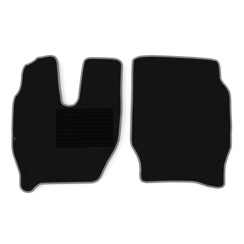 Set 2 covorase camion F-Core, velur, pentru IVECO STRALIS, cabina ACTIVE DAY,ACTIVE TIME 2002+, Negru - Gri