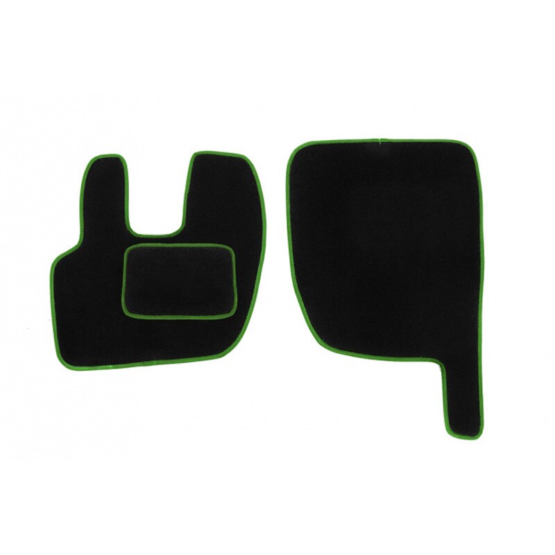 Set 2 covorase camion F-Core, velur, pentru RENAULT PREMIUM, PREMIUM 2, 1996+, Negru - Verde