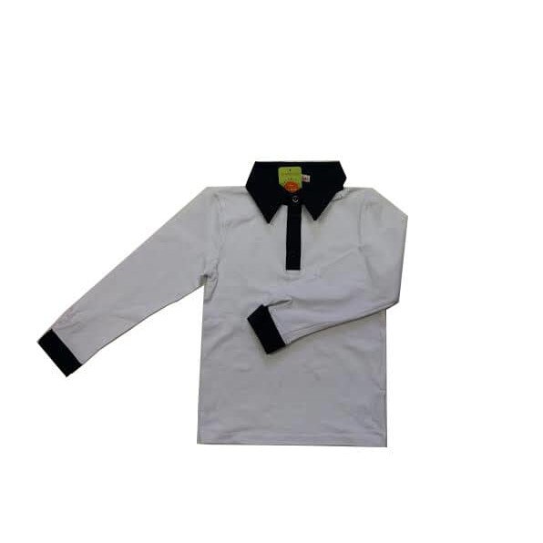 Bluza Roma maneca lunga Alb/Bleumarin