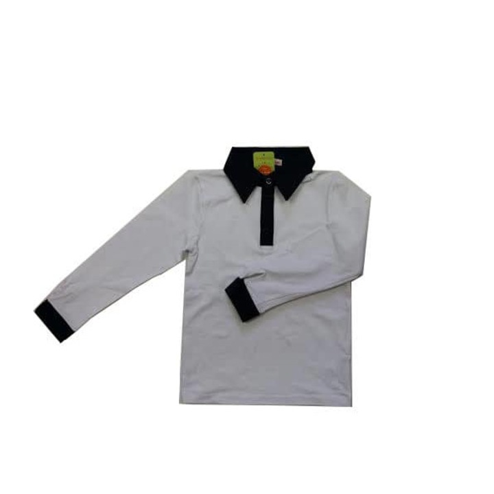 Bluza Roma maneca lunga Alb/Bleumarin