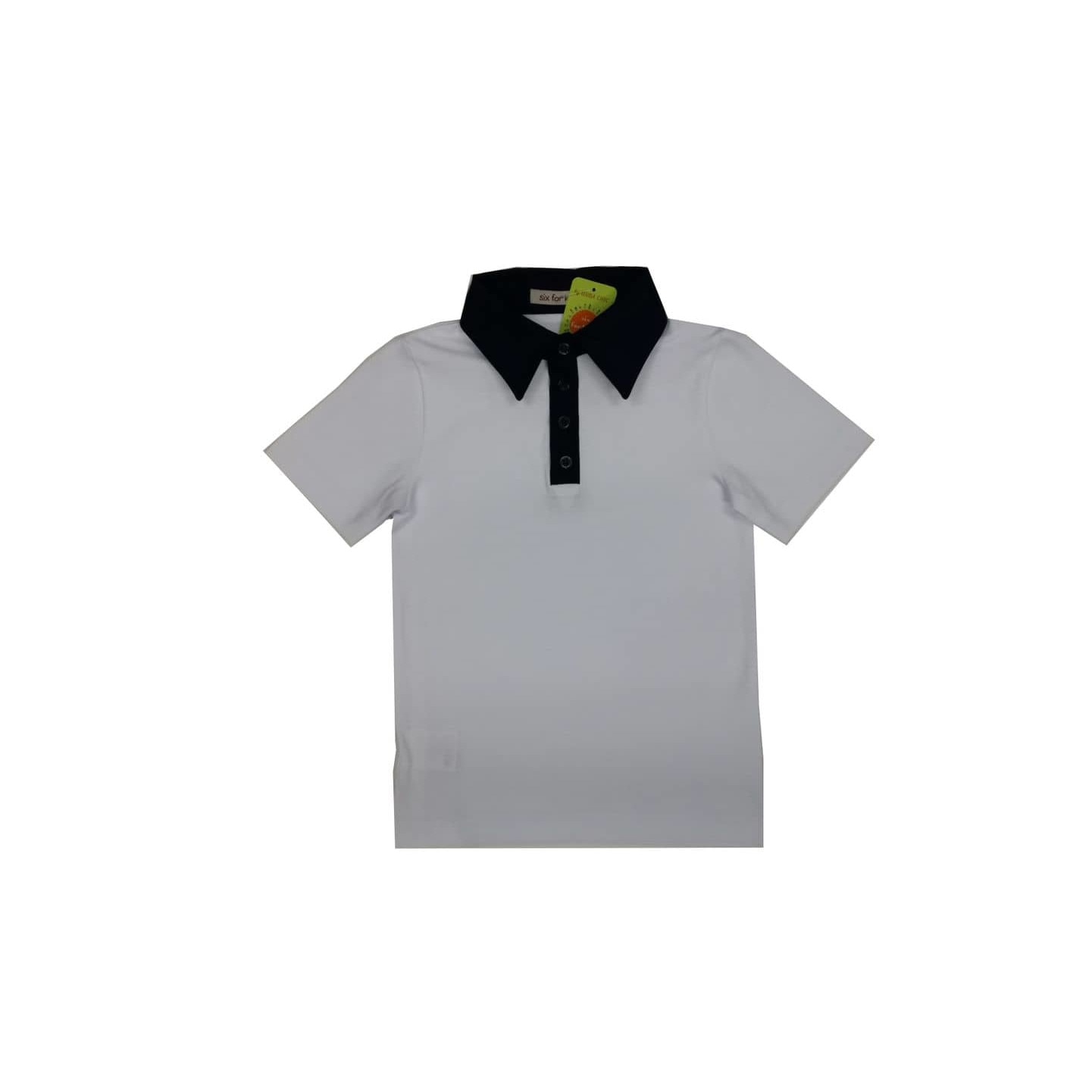 Bluza Roma maneca scurta Alb/Bleumarin