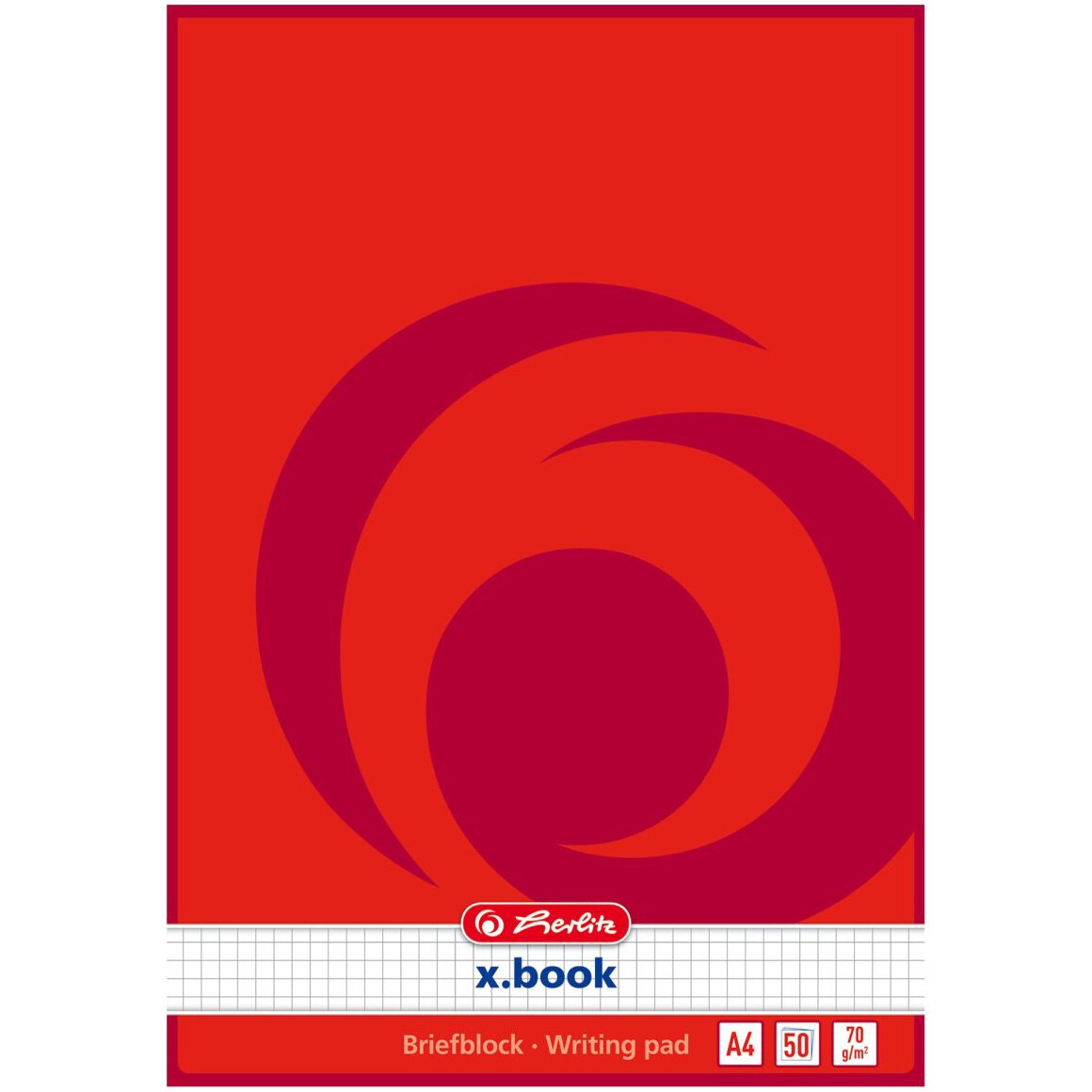 Bloc notes Herlitz, A4, 50f, patratele - X.Book