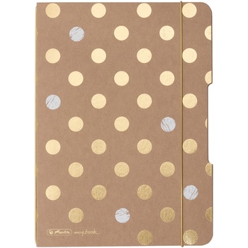 Caiet Herlitz, MyBook Flex, A5, 40f, 80gr, dictando, coperta din material fara celuloza Pure Glam, elastic auriu Caiet Herlitz, MyBook Flex, A5, 40f, 80gr, dictando, coperta din material fara celuloza Pure Glam, elastic auriu