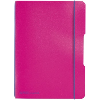 Caiet Herlitz, MyBook Flex, A5, 40f, 80gr, dictando, coperta fuchsia, elastic violet Caiet Herlitz, MyBook Flex, A5, 40f, 80gr, dictando, coperta fuchsia, elastic violet