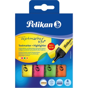 Set 4 Textmarker Pelikan 490, cutie carton Set 4 Textmarker Pelikan 490, cutie carton