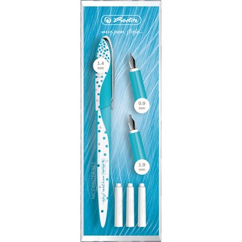 Stilou Herlitz My.Pen style caligrafie+3 penite, dimensiune 0,9/1,4/1,9, Frozen Glam - cutie eleganta din plastic Stilou Herlitz My.Pen style caligrafie+3 penite, dimensiune 0,9/1,4/1,9, Frozen Glam - cutie eleganta din plastic