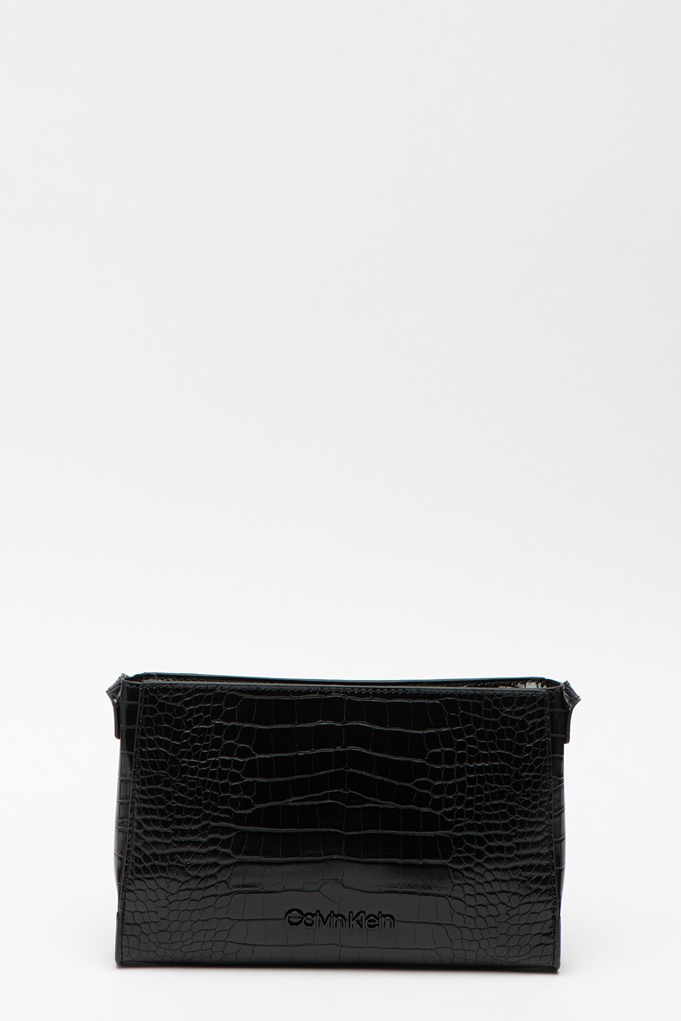 CALVIN KLEIN, Geanta crossbody de piele ecologica Winged, Negru
