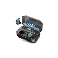 casti wireless zenkabeat bluetooth 50 waterproof earbuds protectie apa ipx7 microfon incorporat powerbank si stativ telefon cu display led inteligent capacitate 3300mah touch control pairing automat negru imagen 4_0_
0