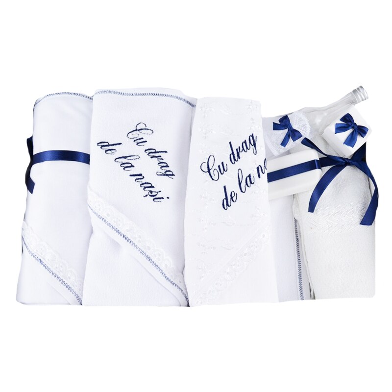 Trusou pentru botez 7 piese NN TB-1, Alb