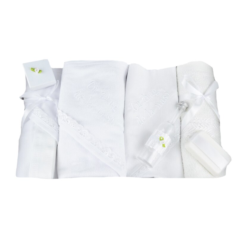 Trusou pentru botez 8 piese NN TB-2, Alb