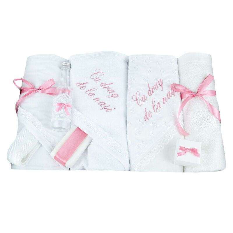 Trusou pentru botez 8 piese NN TB-3, Alb