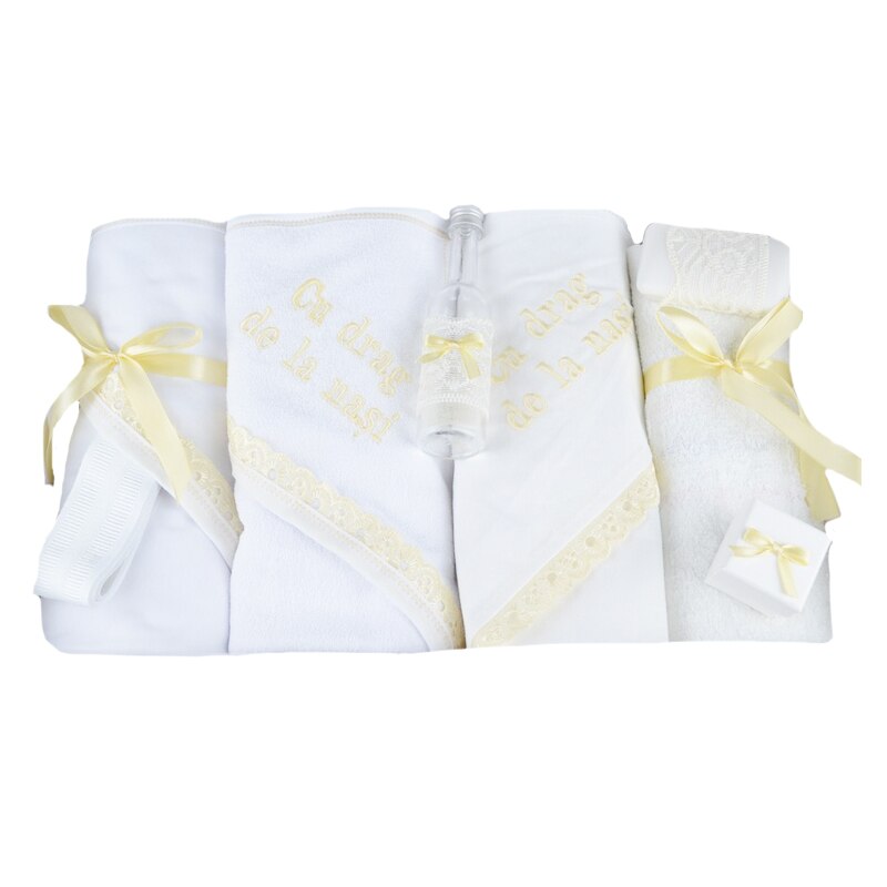 Trusou pentru botez 8 piese NN TB-5, Alb