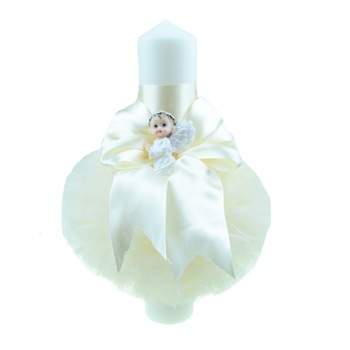 Lumanare pentru botez 30 x 7 cm NN LB-32, Crem Lumanare pentru botez 30 x 7 cm NN LB-32, Crem