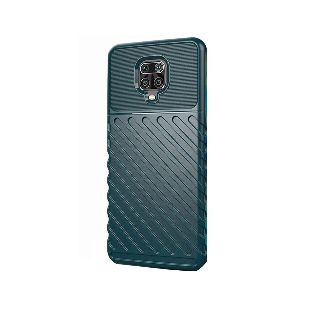 Husa Antisoc Rugged Thunder pentru Xiaomi Redmi Note 9S / Note 9 Pro, Verde