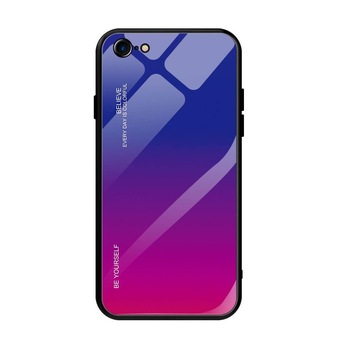 Husa iPhone SE 2020 / iPhone 8 / iPhone 7 / iPhone 6s / iphone 6, Gradient Glass Durable, Spate din Sticla Securizata, Albastru Husa iPhone SE 2020 / iPhone 8 / iPhone 7 / iPhone 6s / iphone 6, Gradient Glass Durable, Spate din Sticla Securizata, Albastru