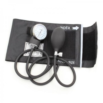 Trusa tensiometru manual cu manometru si stetoscop, manseta ajustabila 22 - 30 cm, Gri Trusa tensiometru manual cu manometru si stetoscop, manseta ajustabila 22 - 30 cm, Gri