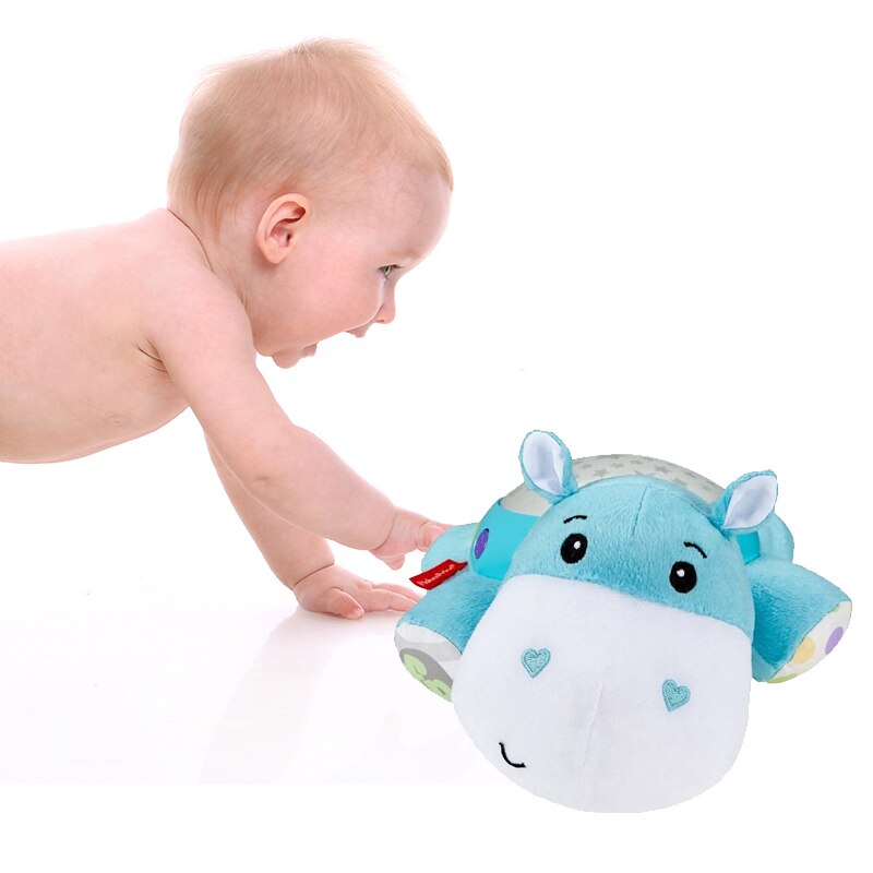 Mузикален проектор Fisher Price, Хипопотам, Син - eMAG.bg