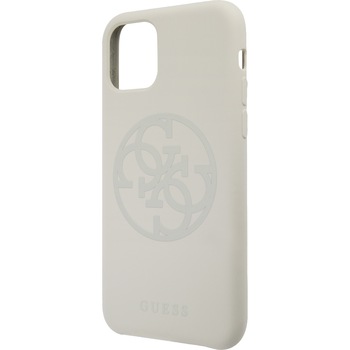 Husa de protectie Guess Silicone Tone On Tone GUHCN58LS4GLG pentru iPhone 11 Pro, White Husa de protectie Guess Silicone Tone On Tone GUHCN58LS4GLG pentru iPhone 11 Pro, White