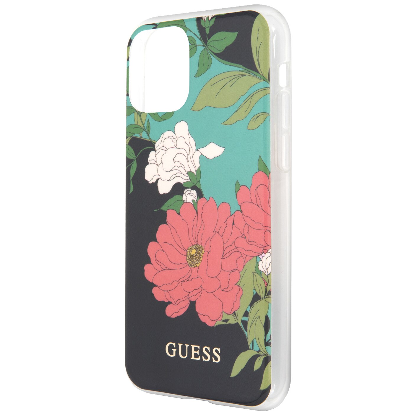 Husa de protectie Guess N*1 Flower pentru iPhone 11, GUHCN61IMLFL01, Black