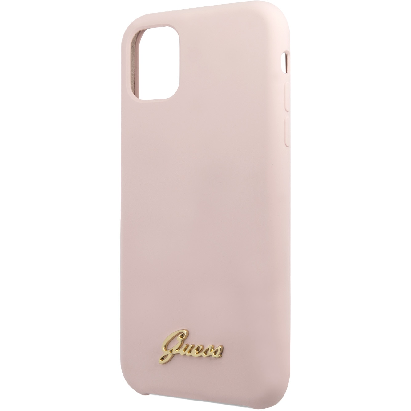 Husa de protectie Guess Silicone Vintage Gold Logo GUHCN61LSLMGLP pentru iPhone 11, Pink