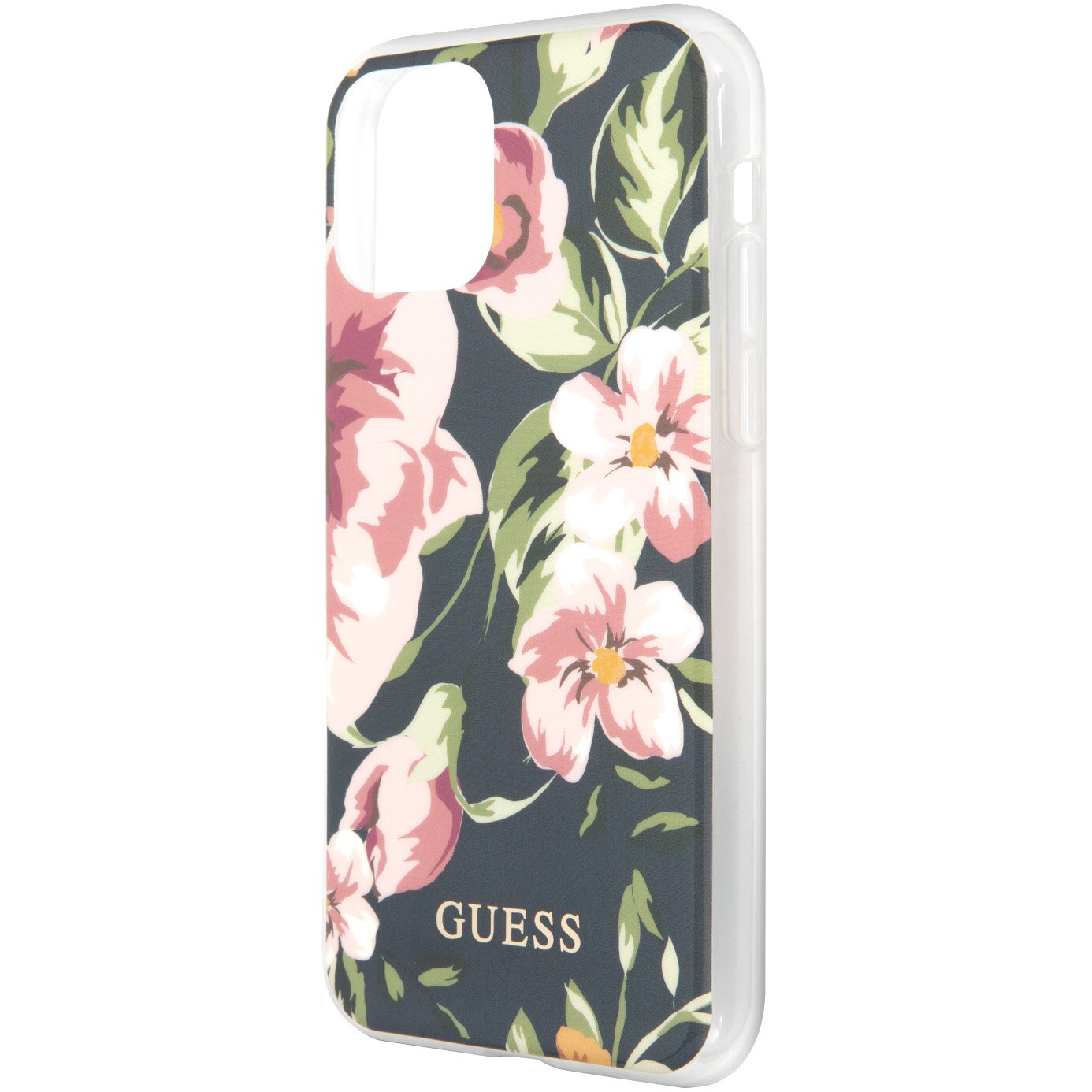 Husa de protectie Guess Flower Shiny N.3 pentru Apple iPhone 11, Light Blue